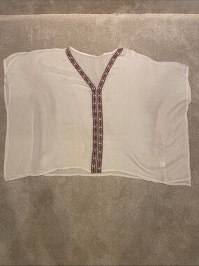 Cream tunic top, no tag, size XL